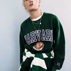 su_do スード wide sweat「HARVARD」light green su_do スード wide